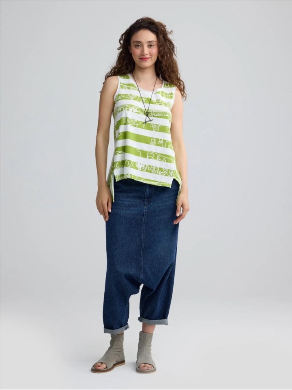 Luukaa Rowan Sculptural Denim Harem Pants 6